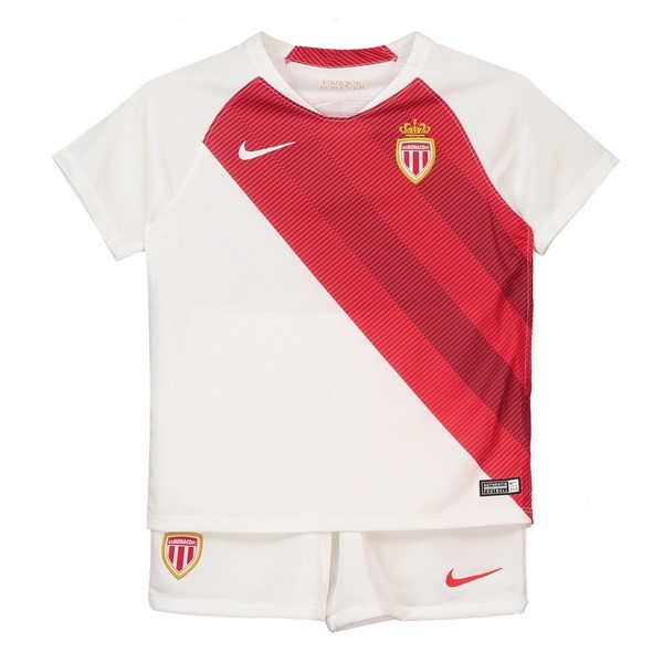 Maillot Football AS Monaco Domicile Enfant 2018-19 Blanc Rouge